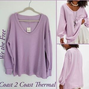 We The Free Lavender V-Neck coast to coast thermal